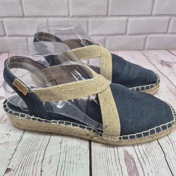 Toni Pons Flat Espadrilles Cotton Fabric Verdi V Size 39 - Picture 2 of 10